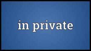 In private Meaning - YouTube